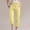 Yellow, variant on Teen Girls Casual Cotton Linen Capri Pants Lightweight Summer Loose Elastic Waist Lounge Trousers for Kids 3-14 Years