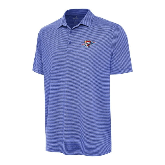 Men's Antigua  Heather Blue Oklahoma City Thunder Scheme Polo