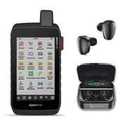 Garmin Montana 750i Rugged GPS Touchscreen Navigator Black 010-02347-00 with EarBuds with Power Bank Case Bundle