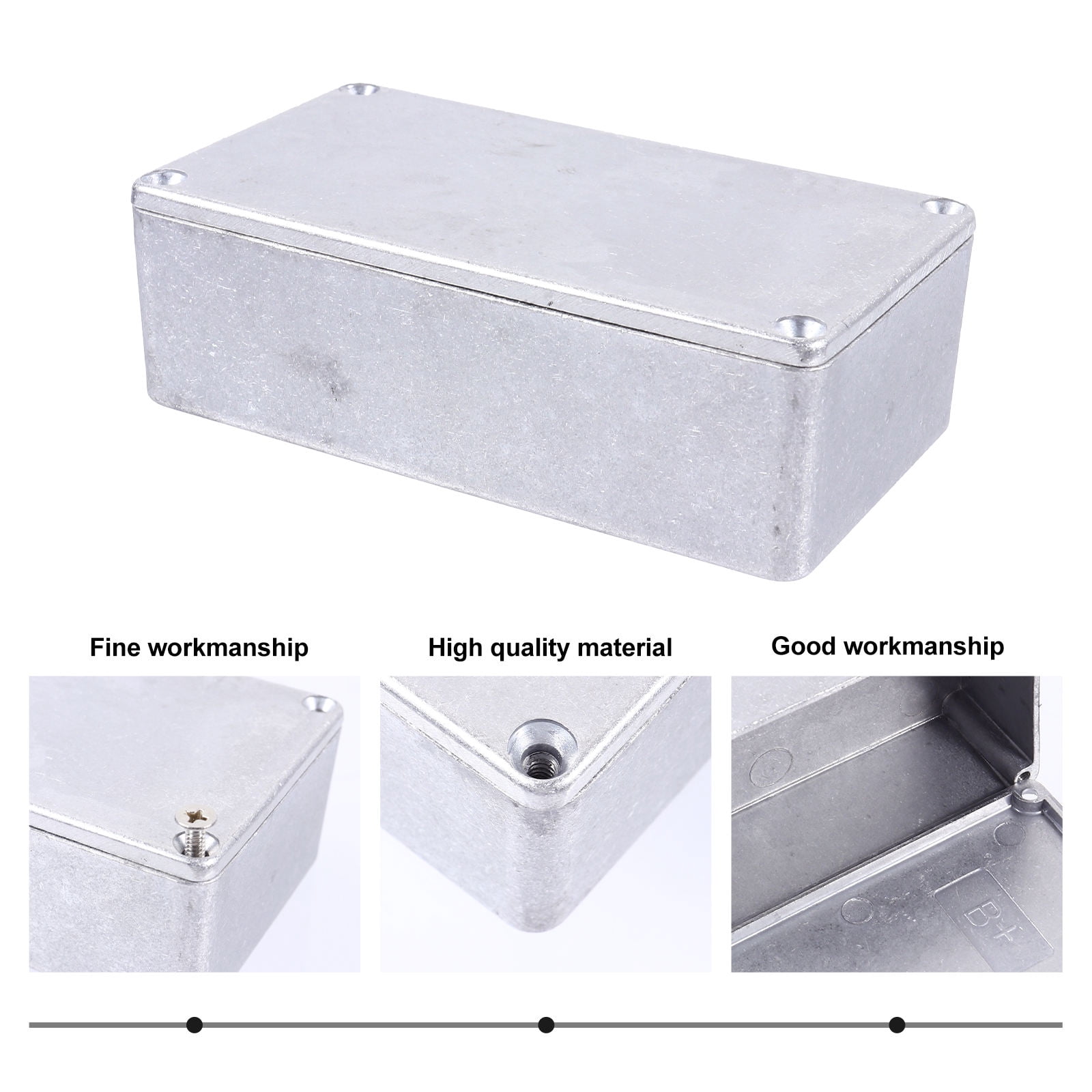 Hemoton 10pcs Effect Enclosure Diecast Box Aluminum Guitar Effect Pedal Box Case