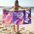 thumbnail image 4 of Personalized Beach Towel for Kids & Adults with NAME 400GSM Custom 100% Microfiber Pool Towel Ultra Absorbent Super Soft Towel Personalized Gift for Women Men, 4 of 8