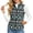 Aztec Horse Western American Tribal, variant on Brown Leopard Print Womens Oversized Vest Sleeveless Quilted Jacket Soft Lightweight Puffer Vest Zip Up Layering Jacket, Warm Puffy Vest Gilet with Pocket, Fall Winter Outerwear, XL
