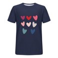 thumbnail image 4 of cfhntfmh Valentine's Day Matching Couples T Shirts Cute Grapgic Printed Short Sleeve Tops Unisex Plus Size Crewneck Shirts, 4 of 4