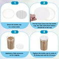 thumbnail image 4 of Uxcell 20mm/24mm/28mm/38mm/63mm/70mmFoam Lid Liner, 300Pcs Adhesive Round PS Pressure Sensitive Seals, Cap Liners Resistant Tamper for Plastic Glass Jar Bottle Cap Canning Vials Seals, 4 of 7