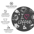 thumbnail image 4 of Balery 4 Pcs I Love Coffeeleather Coasters Set, Drink Table Cup Coasters For Living Room Kitchen Coffee Decor, 4 of 9
