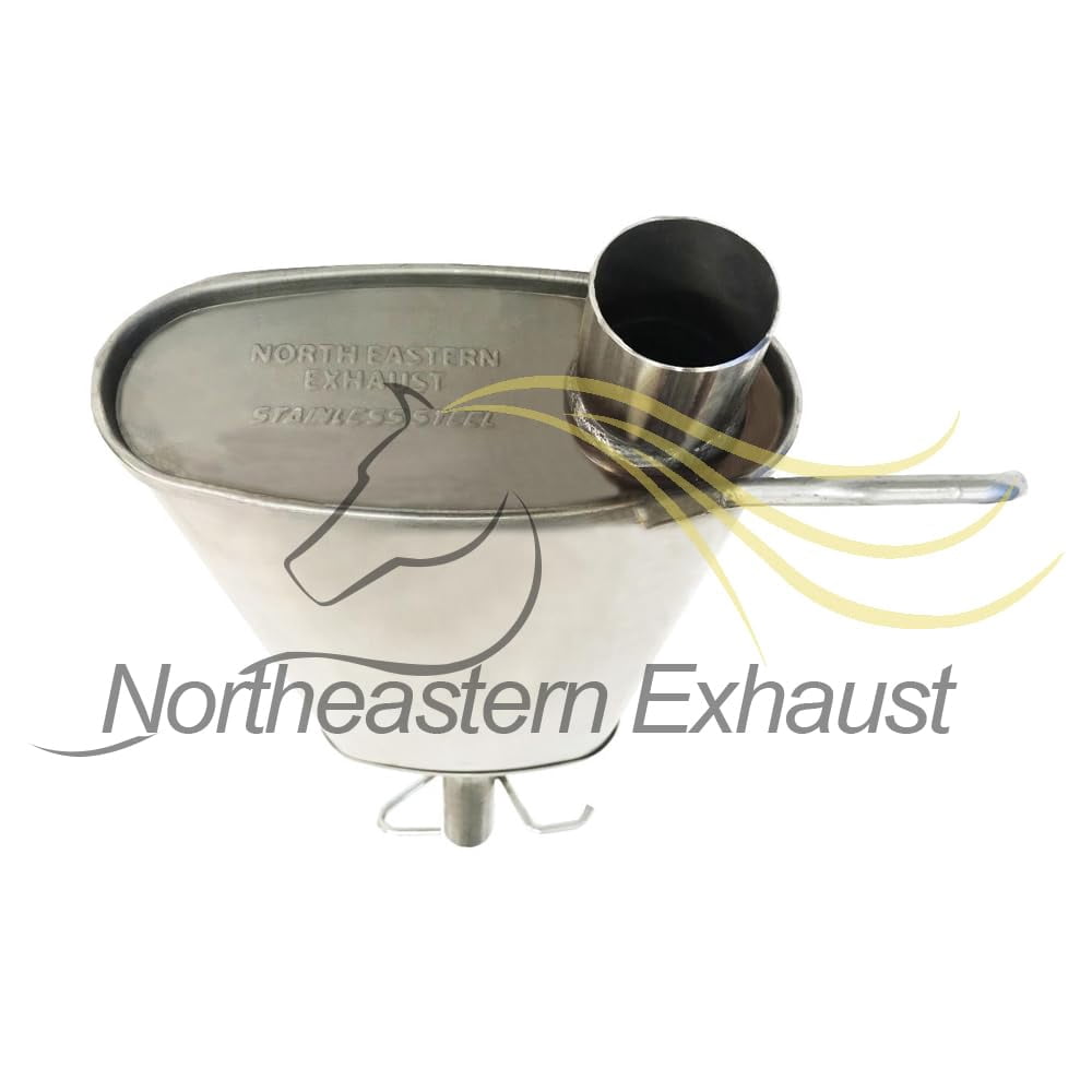 Northeastern Exhaust Muffler with Hangers Fits 1996-1997 Chevrolet S10 2.2L, 1996-1997 GMC Sonoma 2.2L & 1996-1997 Isuzu Hombre 2.2L - Direct Fit | Stainless Steel