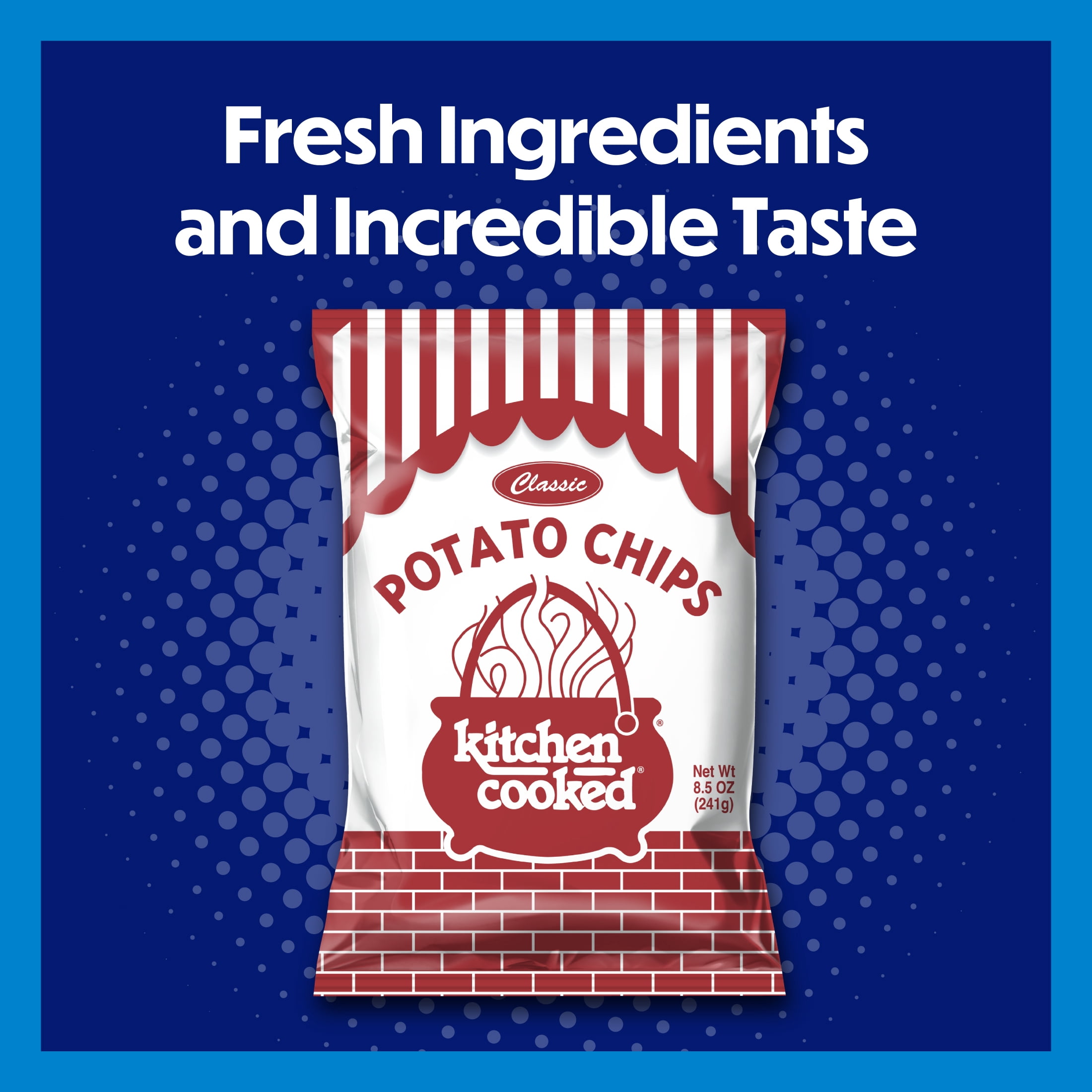 Kitchen Cooked Classic Potato Chips, Gluten-Free, 8.5 oz Bag
