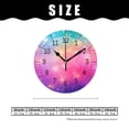 thumbnail image 2 of ATEDEANEI 12" Wall Clock Battery Operated Silent Non Ticking Galaxy Fantasy Unicorn In The Pastel Rainbow Design, 2 of 5