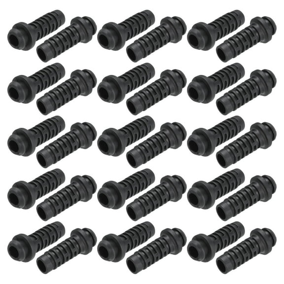 30pcs 6.5mm Strain Relief Cord Connector Cable Bushing Boot Sleeve for Electric Cable Cord Insulation