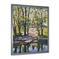 thumbnail image 2 of Designart 'Mysterious Countryside House By The River In The Woods' Lake House Framed Art Print, 2 of 4