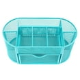 thumbnail image 1 of Organizador de maquillaje de escritorio con 9 compartimentos para oficina y hogar. Azul, 1 of 6