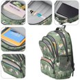 thumbnail image 4 of Cat and Music Note Green Pattern Backpack for School, Cute School Bag with Adjustable Shoulder Straps and Padded Back, 16.9"x12.6"x5.9", 4 of 5