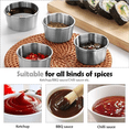 thumbnail image 4 of tazas de salsa de acero inoxidable de 2 oz, mini tazones para salsa, tazas de condimentos de metal reutilizables, recipientes para ramequines (dorado), 4 of 4