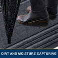 thumbnail image 3 of Buganda Heavy Duty Door Mats, Non Slip Waterproof Rubber Doormats for Outdoor and Indoor, Low Profile Dirt Trapper Entry Rugs, 47"x24", Grey, 3 of 8