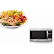 Emerson 1.3 Cu Ft 1000 Watt, Touch Control Microwave Oven, Stainless Steel/Black, MW1338SB