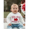thumbnail image 4 of Rdhnmea My First Valentines Day Baby Boy Girl Outfit Knit Sweater Letters Heart Embroidery Newborn Toddler Infant Sweaters Fall Spring Clothes, 4 of 9