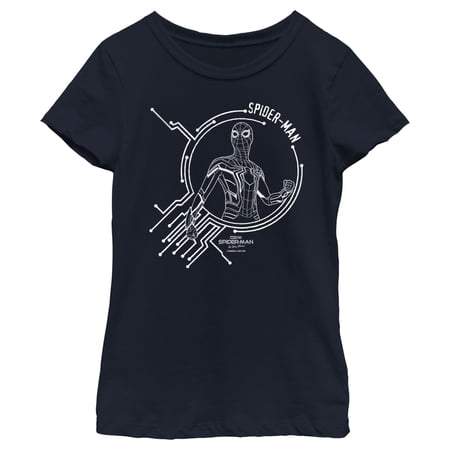 Girl s Marvel Spider-Man: No Way Home Tech Graphic Tee Navy Blue Medium