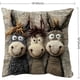 thumbnail image 2 of Divertida funda decorativa con burros Funda de almohada cuadrada con cremallera para salón, cama, patio Burros Sofá francés de campo Cojín, 2 of 6
