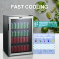 thumbnail image 6 of Galanz 4.5 Cu ft 152 Can Beverage Center Mini Fridge, Stainless Steel, New, 6 of 10