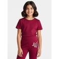 thumbnail image 3 of The Powerpuff Girls x Hello Kitty Girl’s Super Cute Fleece Flared Sweatpants, Sizes 4-16, 3 of 6