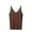 Coffee, variant on Womens Camisole Tops Summer Solid Sleeveless V Neck Tank Top Slim Knit Cami Blouses Dark Gray