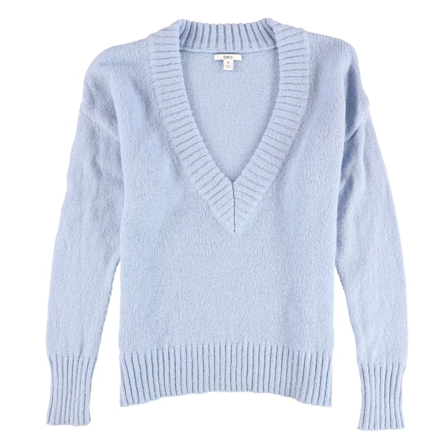 Suéter de mujer bar III cuello en V azul grande