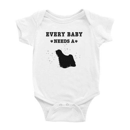 

Every Baby Needs A Puli Dog Funny Baby Bodysuit For Boy Girl 0-3 Months