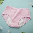 thumbnail image 2 of Cotton Underwear for Women High Waist Cotton High Waisted Briefs Soft Womens Underwear Breathable Panties Period Underpant Brief Panties for Women Pack L, 2 of 3
