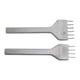 thumbnail image 2 of uds hierro para pinchar cuero 6mm 4 dientes 6 dientes acero blanco punzón de cuero espejo pulido herramientas de cuero para bricolaje, 2 of 5