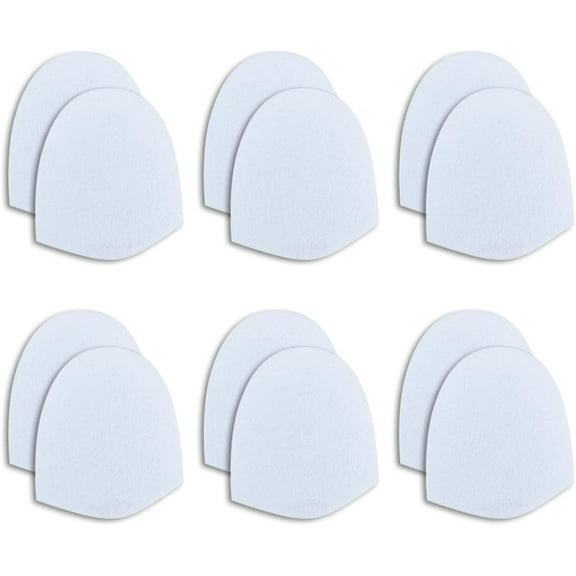 6 Pairs Cloth Replacement Bowling Shoes Slide Self-Adhesive Sole Bowling Accessories Felt Bowling Shoes Slide White