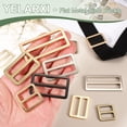 thumbnail image 3 of Hebilla deslizante Uxcell, ajustador rectangular metálico deslizante de 2" - adecuado para (reemplazo de hardware de bolsa de mano) 6 Pcs y latón, 3 of 7