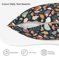 thumbnail image 5 of Fotbe Autumn Fox Owl Pattern Velvet Decorative Throw Pillow Covers with Elegant Piping, Soft Plush Cushion Cover for Sofa, Bed, Car, Office-16"x16", 5 of 8