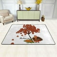 thumbnail image 2 of SKYSONIC 36x24in Turkey Happy Thanksgiving Area Rug, Maple Tree Pumpkin Non-Slip Floor Carpet for Indoor Living Dining Room Bedroom, 2 of 7