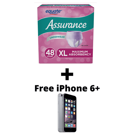 Assurance Incontinence Underwear for Women, Extra Large, 48 Ct (Pack of 6 | Total of 288 ct)
