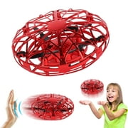 Hand Operated Drones for Kids & Adults, Super Fun & Easy Hands Free Mini Drone Helicopter (2 Speed & LED Light), Indoor Flying Ball Toys Gifts for 6 7 8 9 10 Years Old Boys & Girls - Gold