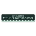 thumbnail image 2 of Life is Better at the Pool Novelty Decor, Metal Wall Sign - 4x18 Inches, 2 of 4