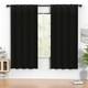 thumbnail image 1 of Blackout Cortinas 52 x 72 Pulgadas, Juego de Cortinas Térmicas Aisladas Negras de 2 Paneles, Reducción de Ruido y Oscurecimiento de Habitación para Recámara, Sala de Estar, Protección de Privacidad y, 1 of 7