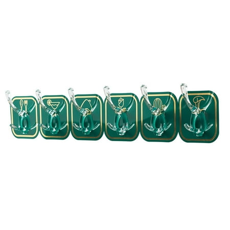 

WZF Hanger Hook 6Pcs Storing Space-saving Attractive No Drilling Modern Style Kitchen Wall Hanging Hook
