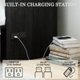 thumbnail image 3 of Queen Size 2-in-1 Murphy Cabinet Bed, Foldable Platform Bed Frame with Large Storage Drawer and Built-in Power Strip, Multi-Functional Murphy Bed, Black, 3 of 8