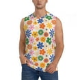 thumbnail image 2 of Picia Groovy Daisy Flowers mens Cotton Tank Undershirts , Moisture-wicking Ribbed Tanks, Lightweight Cotton Tank Undershirts-XX-Large, 2 of 8