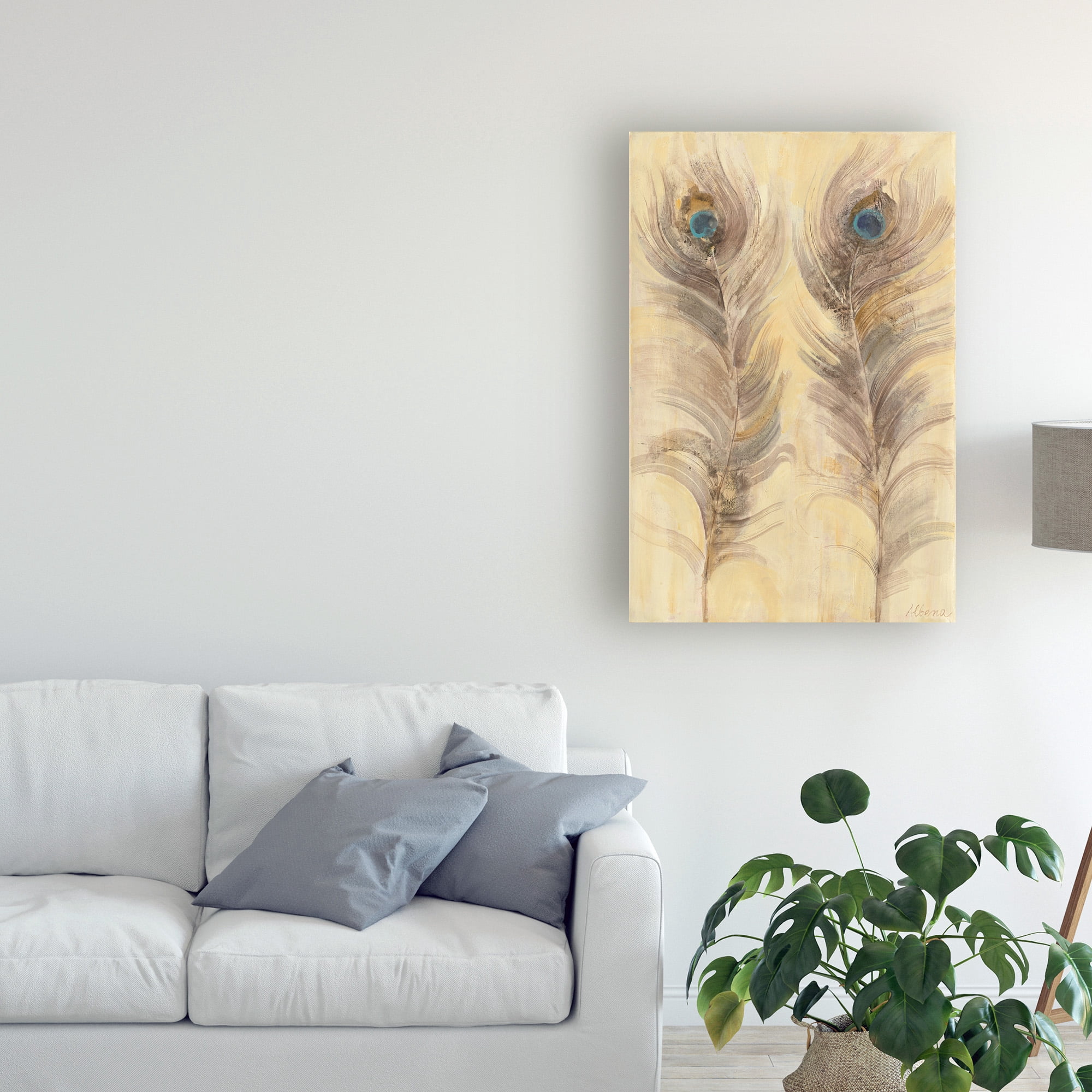 Trademark Fine Art 'Blue Eyed Feathers' Canvas Art by Albena Hristova