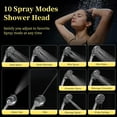 thumbnail image 5 of Shower Head, 8 Inch High Pressure Rainfall Shower Head/Handheld Shower Combo with 11 Inch Extension Arm, 10 Settings Adjustable Anti-leak Shower Head with Holder/Hose, Height/Angle Adjustable, 5 of 8