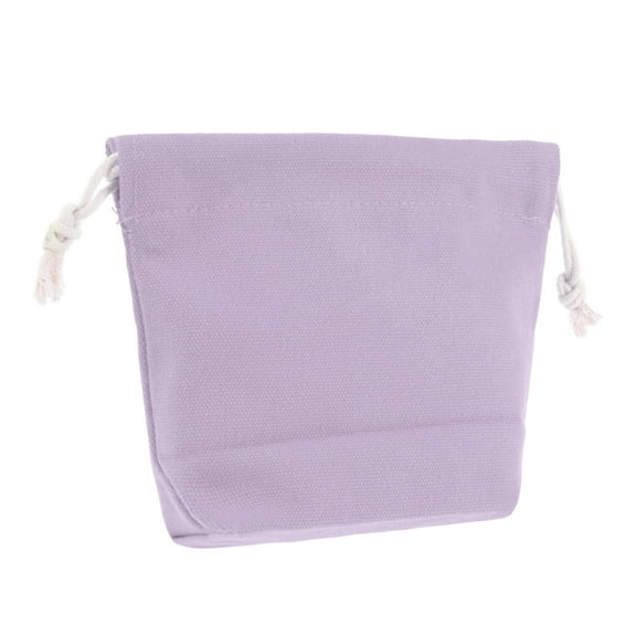 Bolsa de maquillaje pequeña con cordón para mujeres Unique Bargains para actividades al aire libre, viajes y vacaciones, color púrpura claro-S
