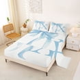 thumbnail image 2 of Erosebridal Blue Bowknot Full Size Sheets for Girls, Monogrammed X Bed Sheets, 4pcs, 1 Flat Sheet, 1 Fitted Sheet and 2 Pillowcases, 2 of 5