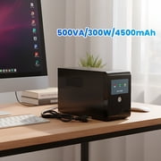 UPS 500VA/300W 120V Backup Power Supply, 3 Sockets, Backup Battery with Surge Protection, Only Suitable for Desktop computer