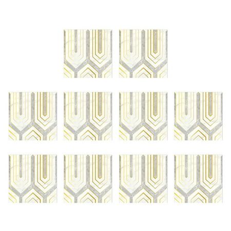 

NUOLUX 10pcs Tiles Stickers PVC Self Adhesive DIY Waterproof Non-slip Tiles Decal