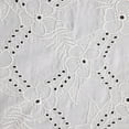 thumbnail image 3 of Zelouf Stella Eyelet Embroidery Stripe Voile  , Sewing, DIY, Crafts Fabric by the Yard, White, 10 Yard, 3 of 3