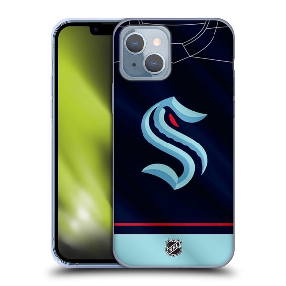 Head Case Designs Officially Licensed NHL Seattle Kraken Jersey Soft Gel Case Compatible with Apple iPhone 14