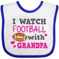 thumbnail image 3 of Inktastic I Watch Football with My Grandpa Girls Baby Bib, 3 of 4