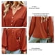 thumbnail image 5 of Camiseta holgada de punto con cuello en V para mujer Otoño Invierno Color sólido para vacaciones de ocio, 5 of 6